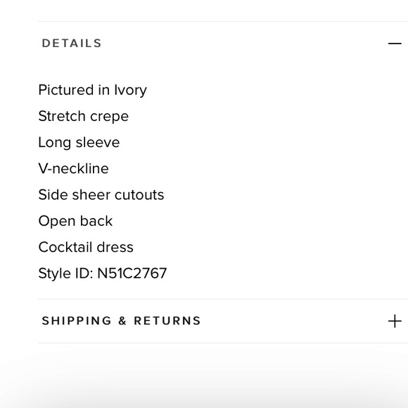 Marchesa Notte Ivory Bridal Long Sleeve Crepe V Neck Cut Out Dress Size 4 NWT - Picture 11 of 13